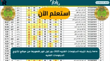 here رابط نتيجة الدبلومات الفنية 2025 دور اول فور ظهورها من موقع نتائج الدبلومات الفنية